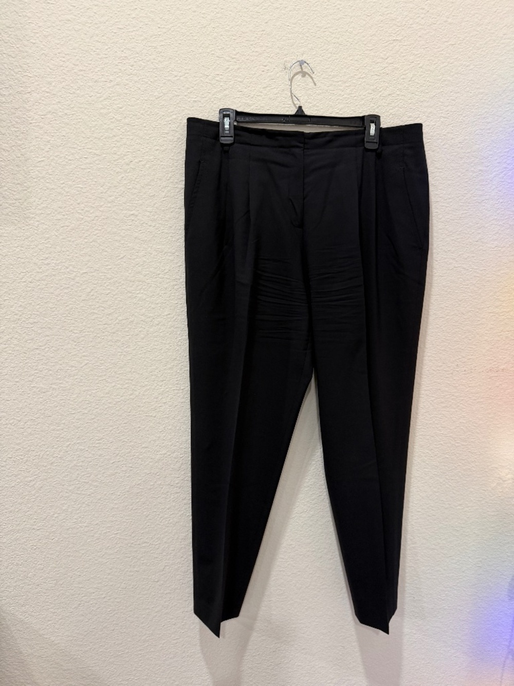 Ladies Lafayette 148 NY Virgin Wool black dress slacks size 12 - Good